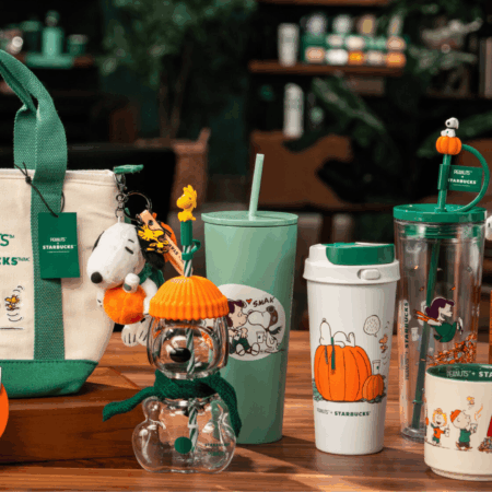 colección otoñal peanuts x starbucks con snoopy