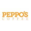 logo vintage de café peppo’s en naranja