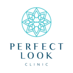 logo kliniki perfect look z mandalą turkusową