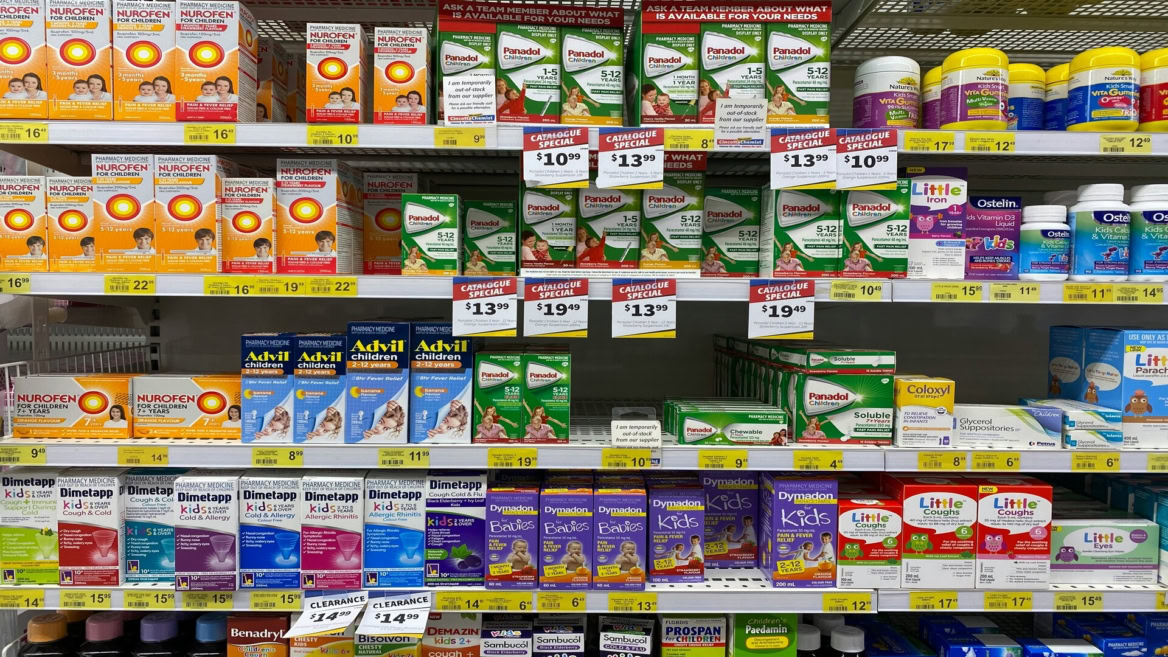 allée pharmacie : médicaments pour enfants