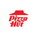 pizza hut red logo with signature roof icon
