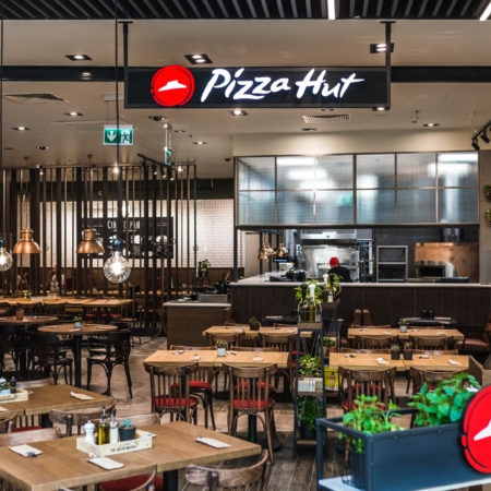 modern pizza hut restaurant interior
