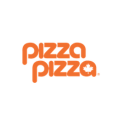 logo minimaliste « pizza pizza » orange