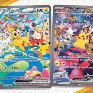 cartas promocionales pikachu ex 30 aniversario pokémon