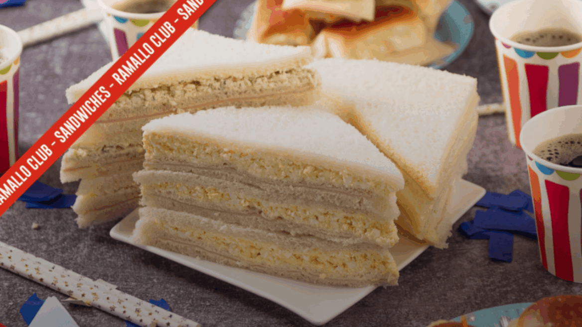 sándwiches club ramallo con café promocional