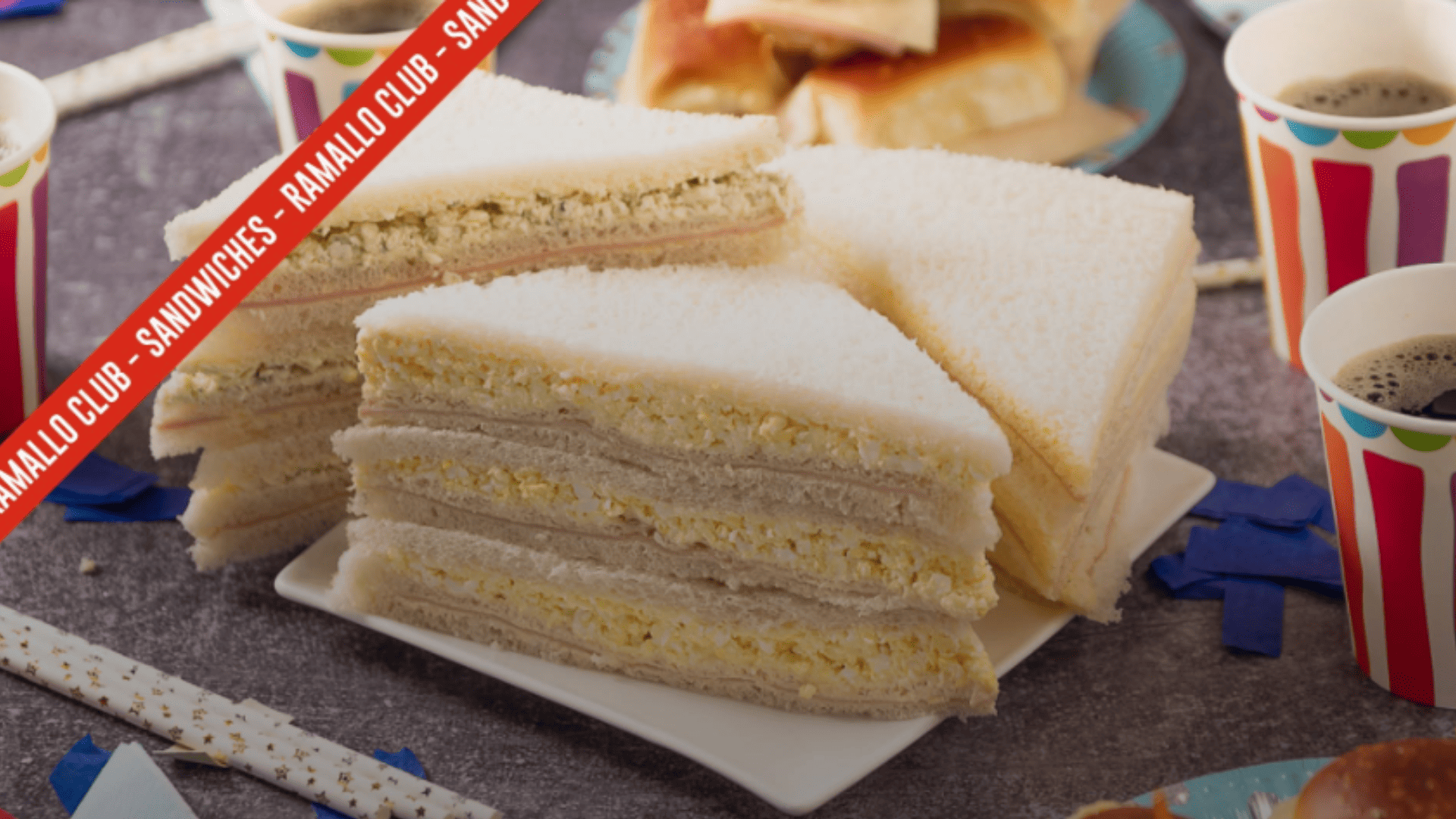 sándwiches club ramallo con café promocional