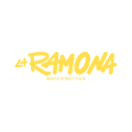 logo ramona 42 en script amarillo