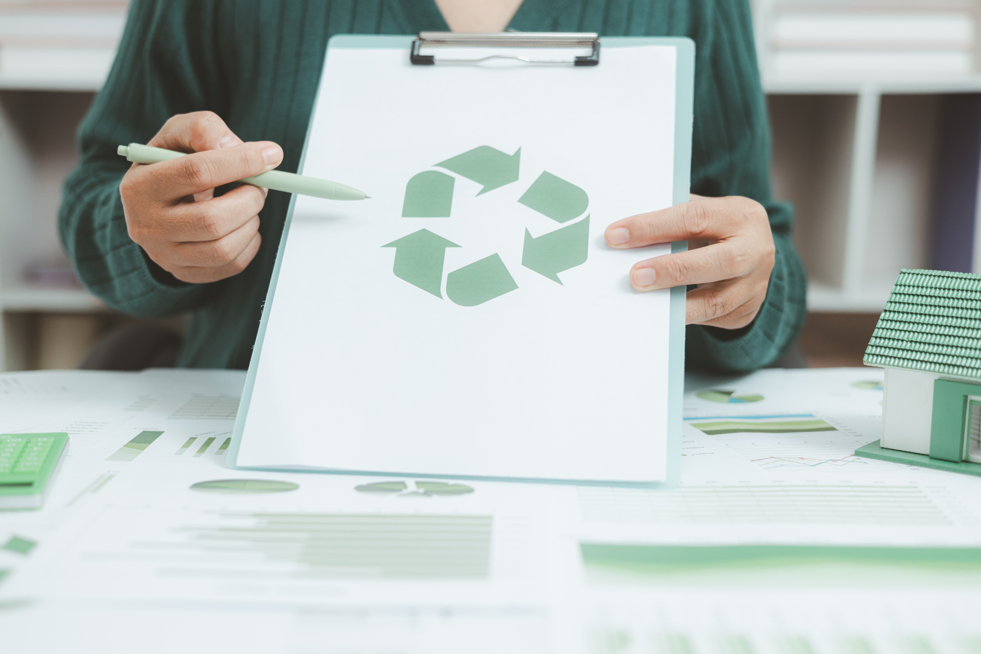 clipboard recyclage et maison verte