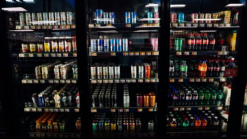 convenience store refrigerated drink display