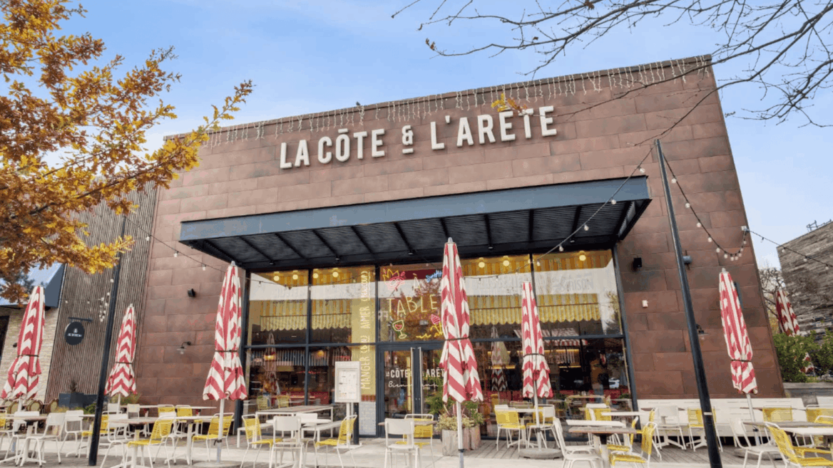 terrasse chic du restaurant la côte & larête