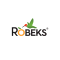 robeks logo orange o and green leaf icon