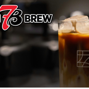 seven brew iced coffee ad with creamy swirl