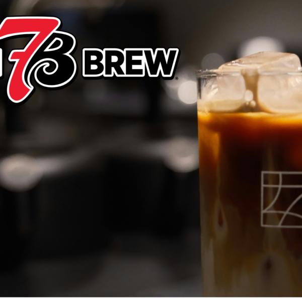 seven brew iced coffee ad with creamy swirl