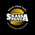 logo circolare skassa panza giallo e nero