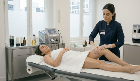 soin esthétique des jambes en clinique moderne