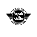 steak n shake vintage black and white logo