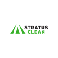 stratus clean logo with green geometric icon