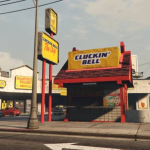 cluckin’ bell : fast food urbain usé