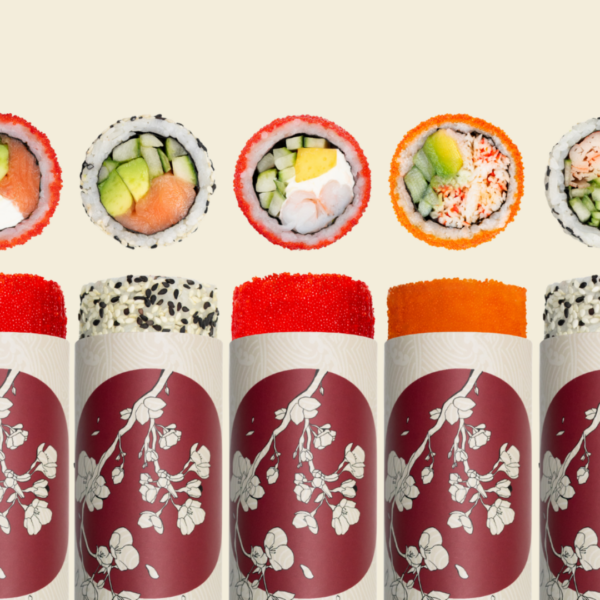assorted sushi rolls platter with elegant presentation