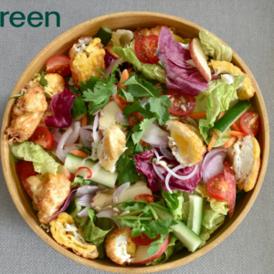 sweetgreen salad bowl, fresh veggies and egg