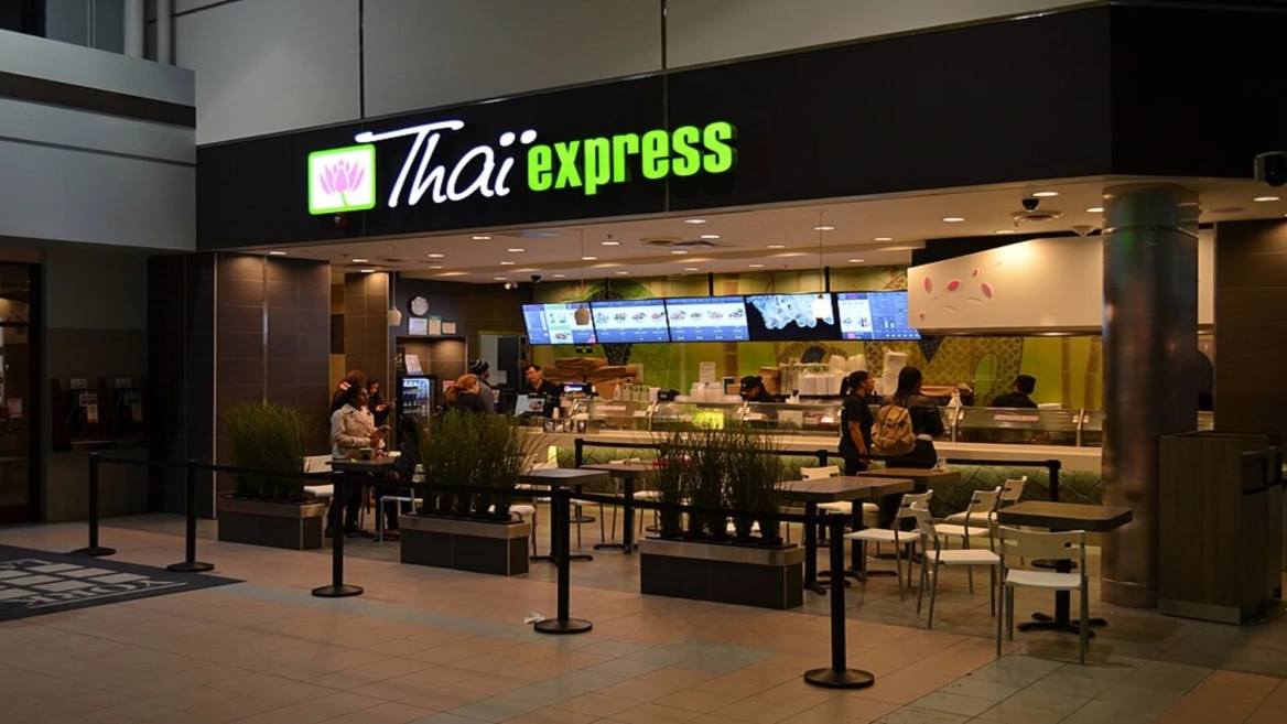 intérieur moderne du thai express au centre commercial