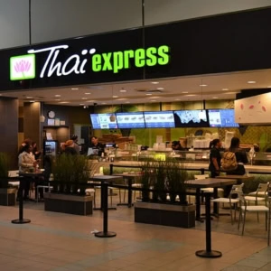 intérieur moderne du thai express au centre commercial
