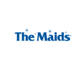 the maids logo in blue on white