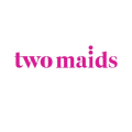 pink two maids logo on white background
