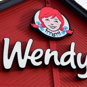 wendy’s restaurant exterior with bold red signage