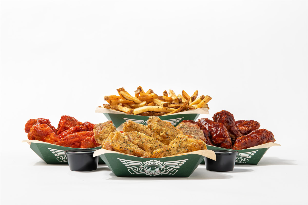plateau wingstop : wings, frites et sauces