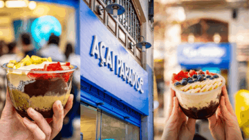 açaí paradise: boles y fachada de la tienda
