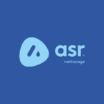 logo asr nettoyage bleu moderne