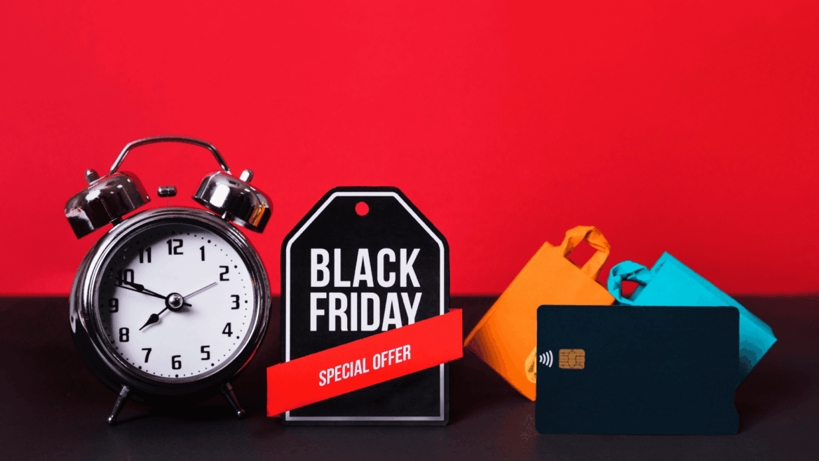 oferta black friday: reloj, tarjeta y bolsas