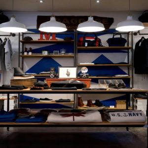 boutique mode industrielle avec accessoires design