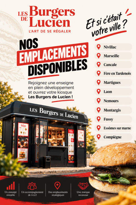 les burgers de lucien : emplacements disponibles