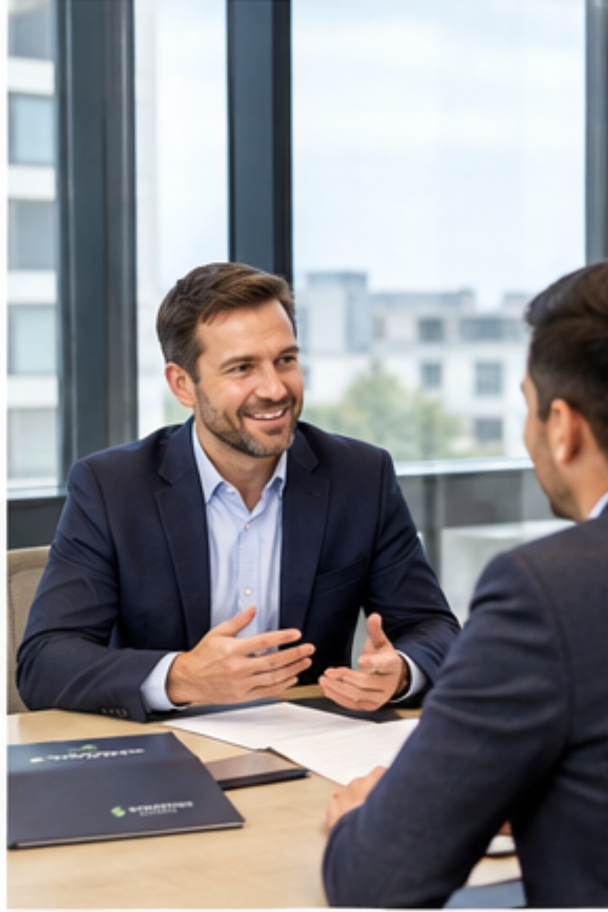 professional business meeting in modern office