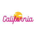 logo california rose avec soleil jaune