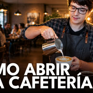 cómo abrir una cafetería: barista y latte art