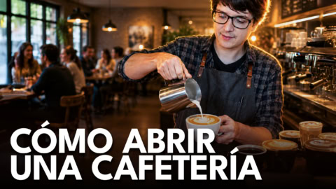 cómo abrir una cafetería: barista y latte art