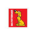 logo das futterhaus: gelber hund auf rotem grund
