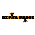 logo tipográfico negro y naranja depta maddre