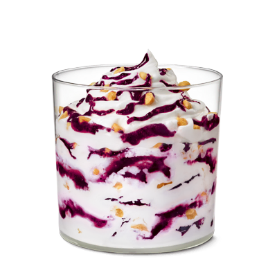 verrine crémeuse aux fruits rouges et granola