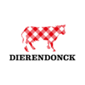 logo dierendonck : cochon rouge à carreaux