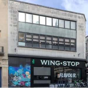 wingstop and halifax on a city street corner