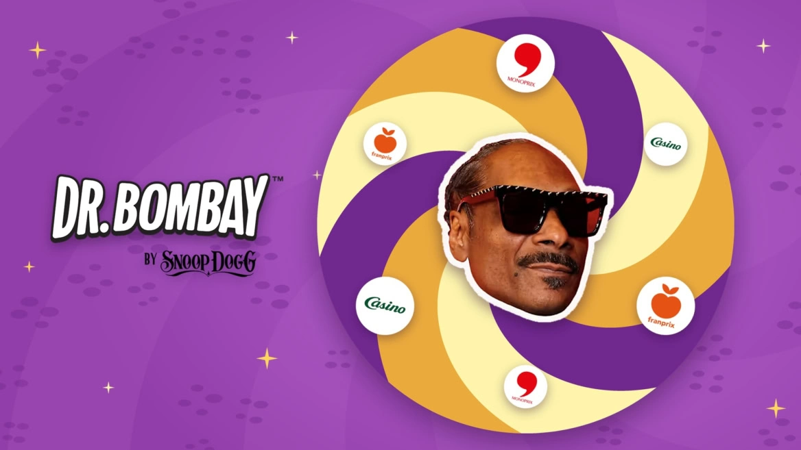 dr. bombay x snoop dogg : affiche promo colorée