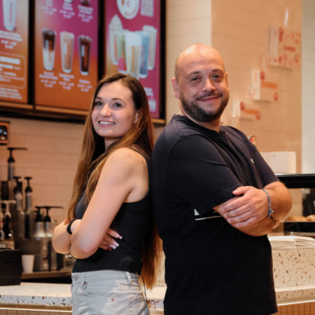 portrait d’Équipe dans un café dunkin’