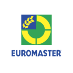 logo euromaster: niebiesko zielony znak firmowy