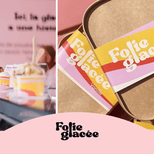 folie glacée : gelato pastel et packaging vintage