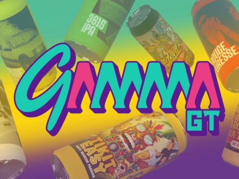 affiche pop art gamma gt aux canettes colorées