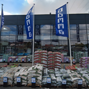 magasin jardin et matériaux, palettes en extérieur